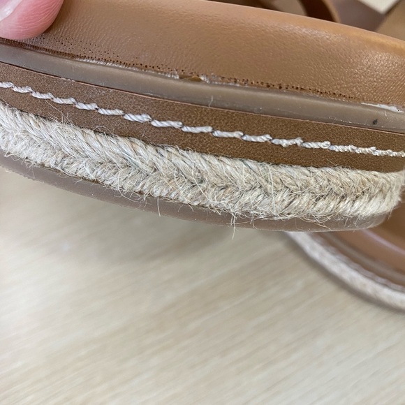 Universal Thread Tan Cognac Vegan Leather Strappy Platform Sandals size 11 NEW - Picture 6 of 10